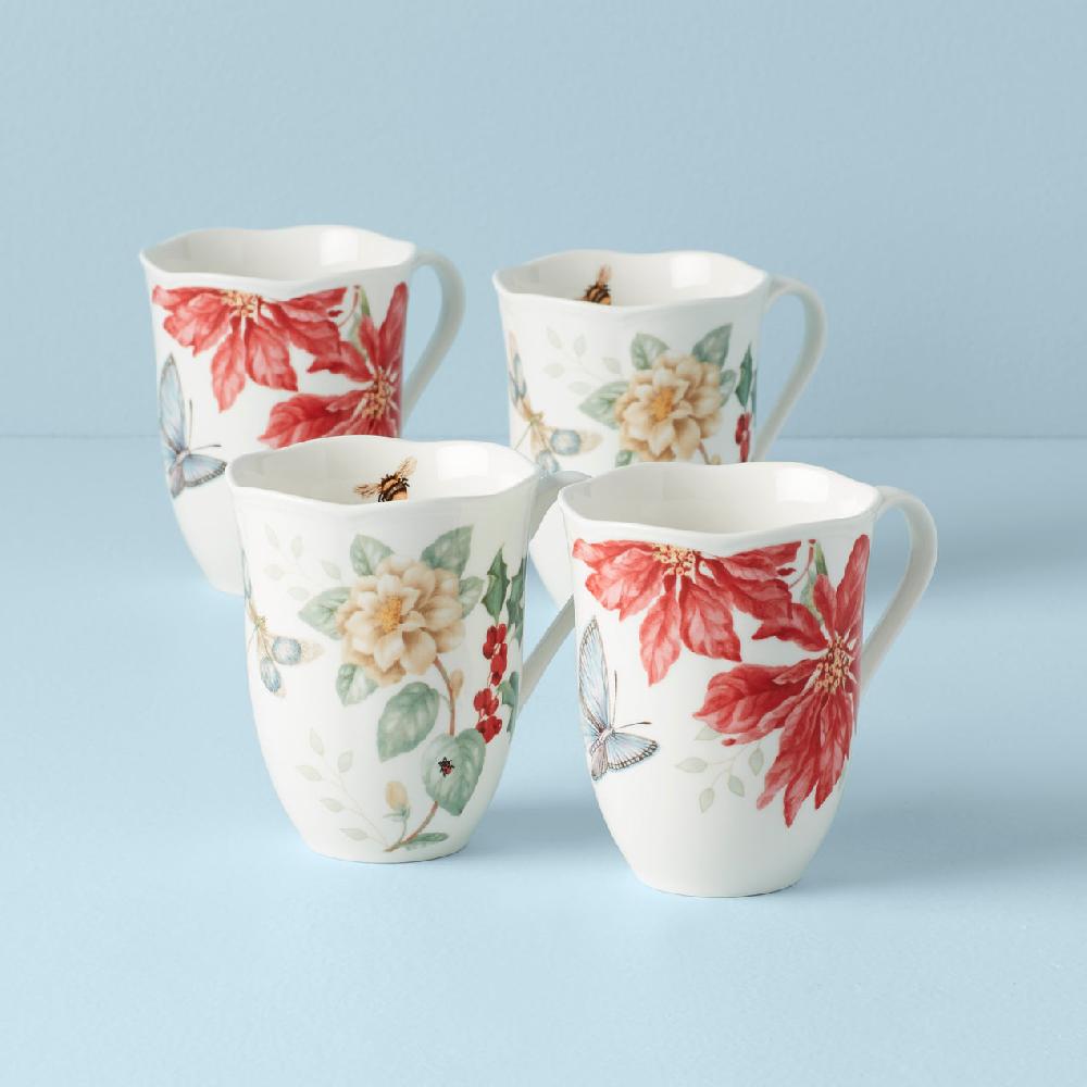 reed & barton Butterfly Meadow Holiday Mugs - Set of 4