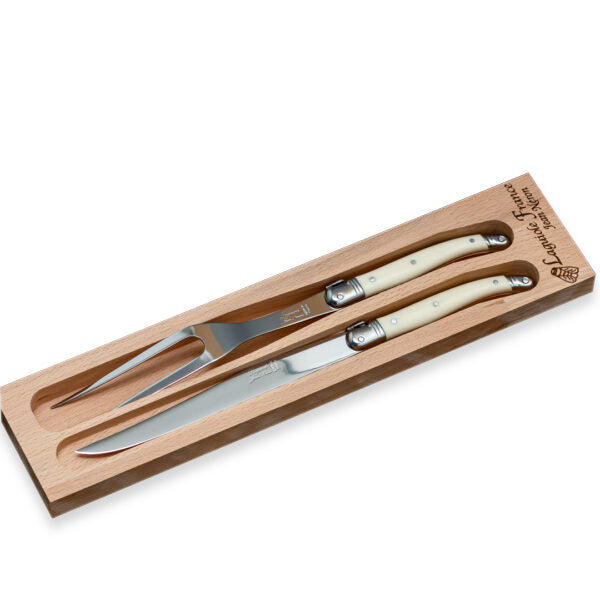 reed & barton Carving Set with Wood Tray Ivory