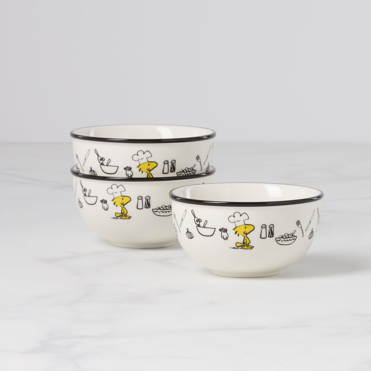 Reed & Barton Chef Snoopy Mini Bowls - Set Of 3