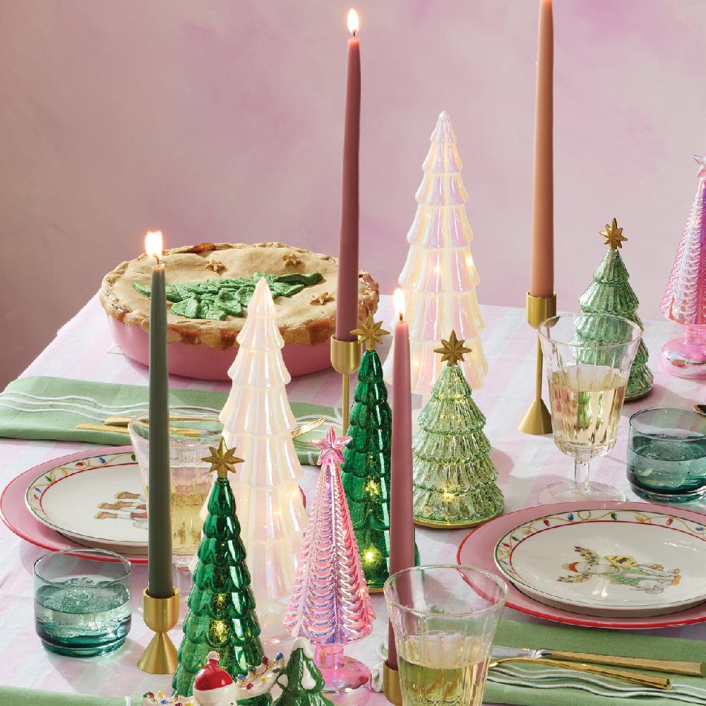 Reed & Barton Dipped 12" Taper Candle Pair - Petal