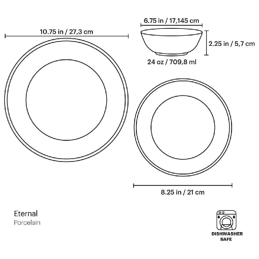 Reed & Barton Eternal 12-Piece Dinnerware Set