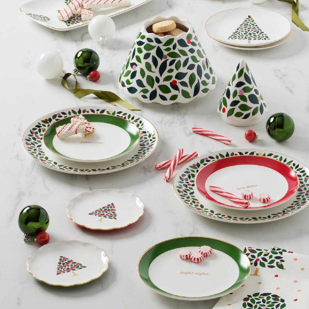 Reed & Barton Evergreen Rim Accent Plates - Set Of 4