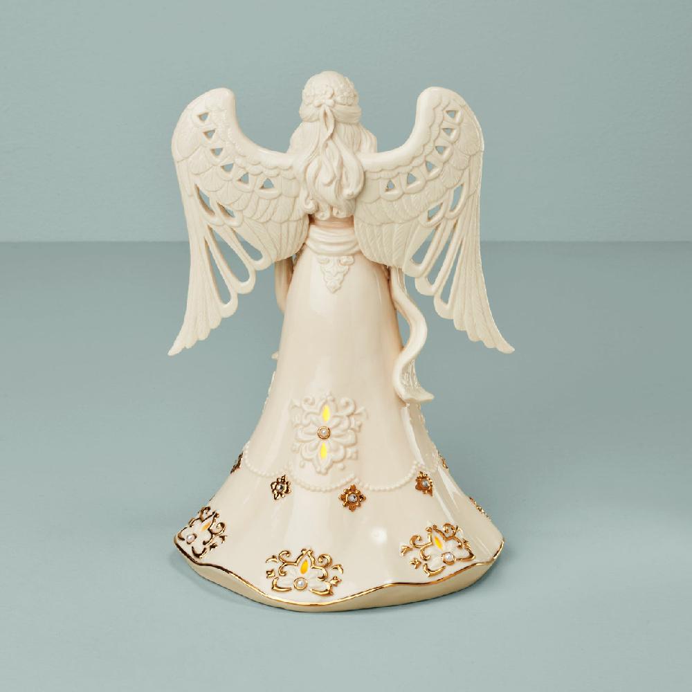 Reed & Barton Florentine & Pearl Lit Angel Figurine