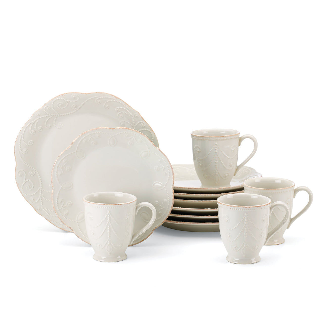 reed & barton French Perle 12-Piece Dinnerware Set