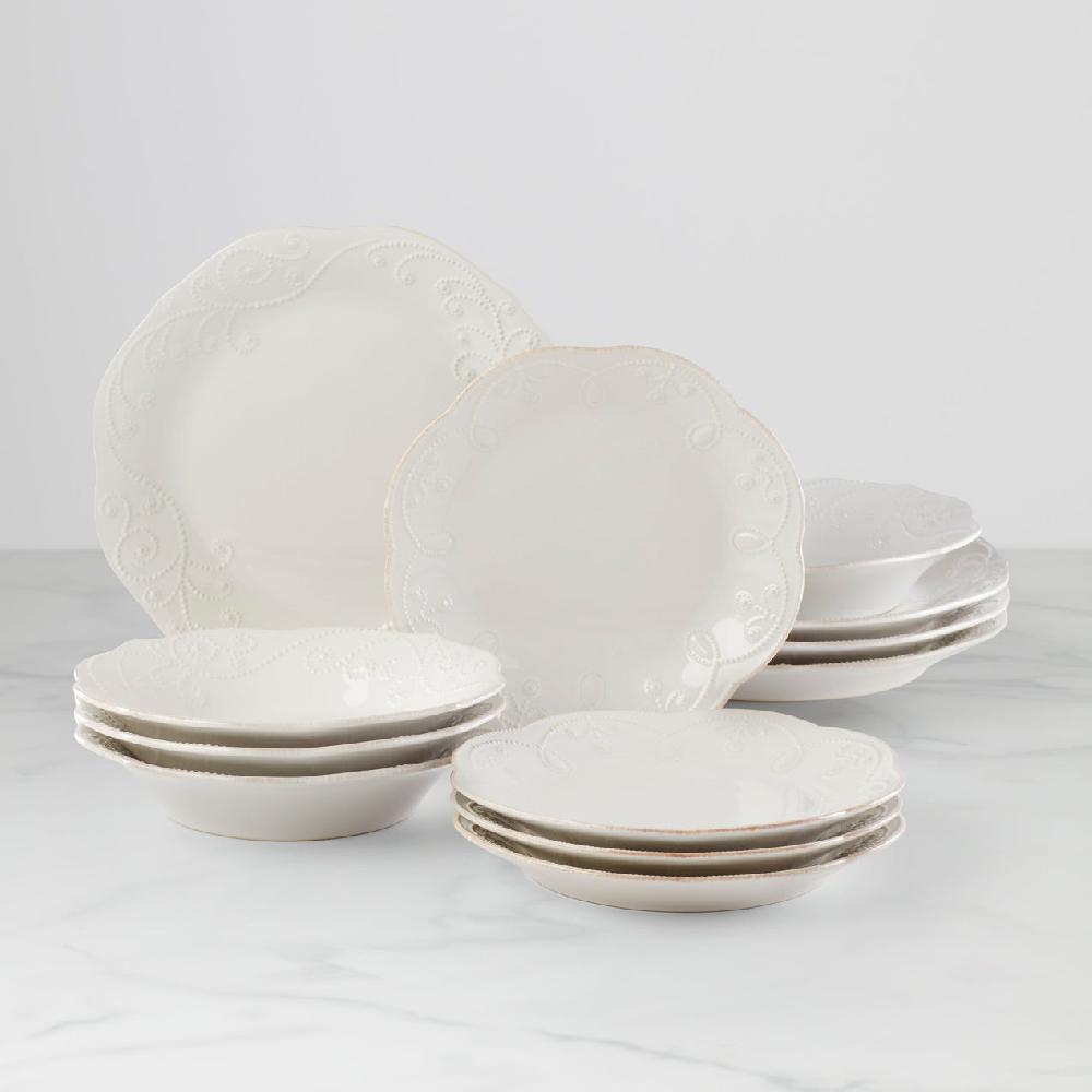 reed & barton French Perle 12-Piece Dinnerware Set