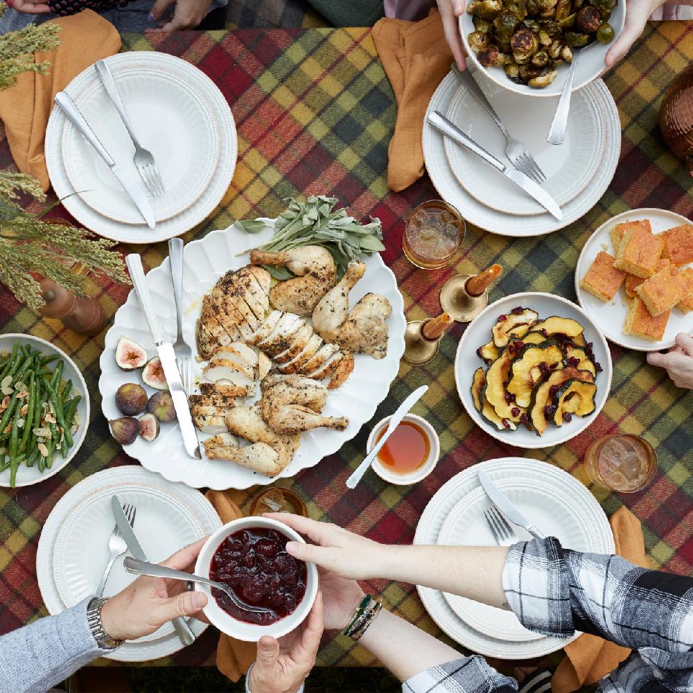 Reed & Barton French Perle Carved Turkey Platter