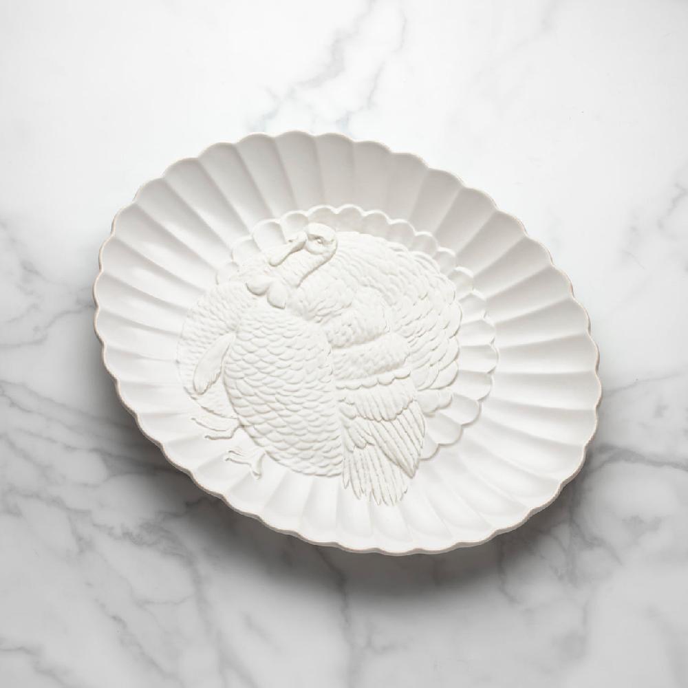 reed & barton French Perle Carved Turkey Platter
