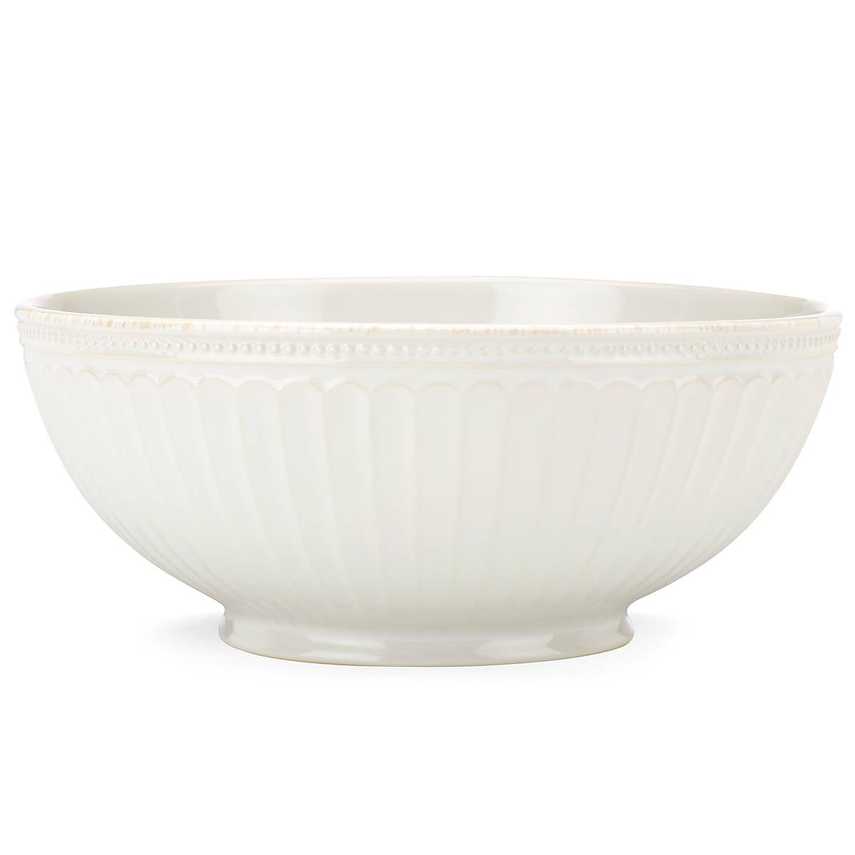 Reed & Barton French Perle Groove White Medium Bowl