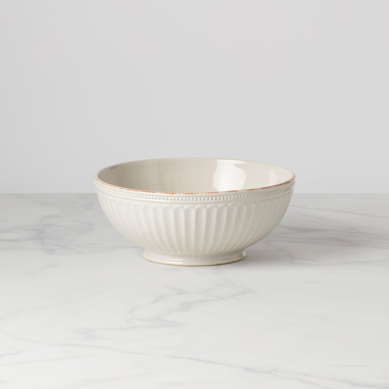 reed & barton French Perle Groove White Medium Bowl