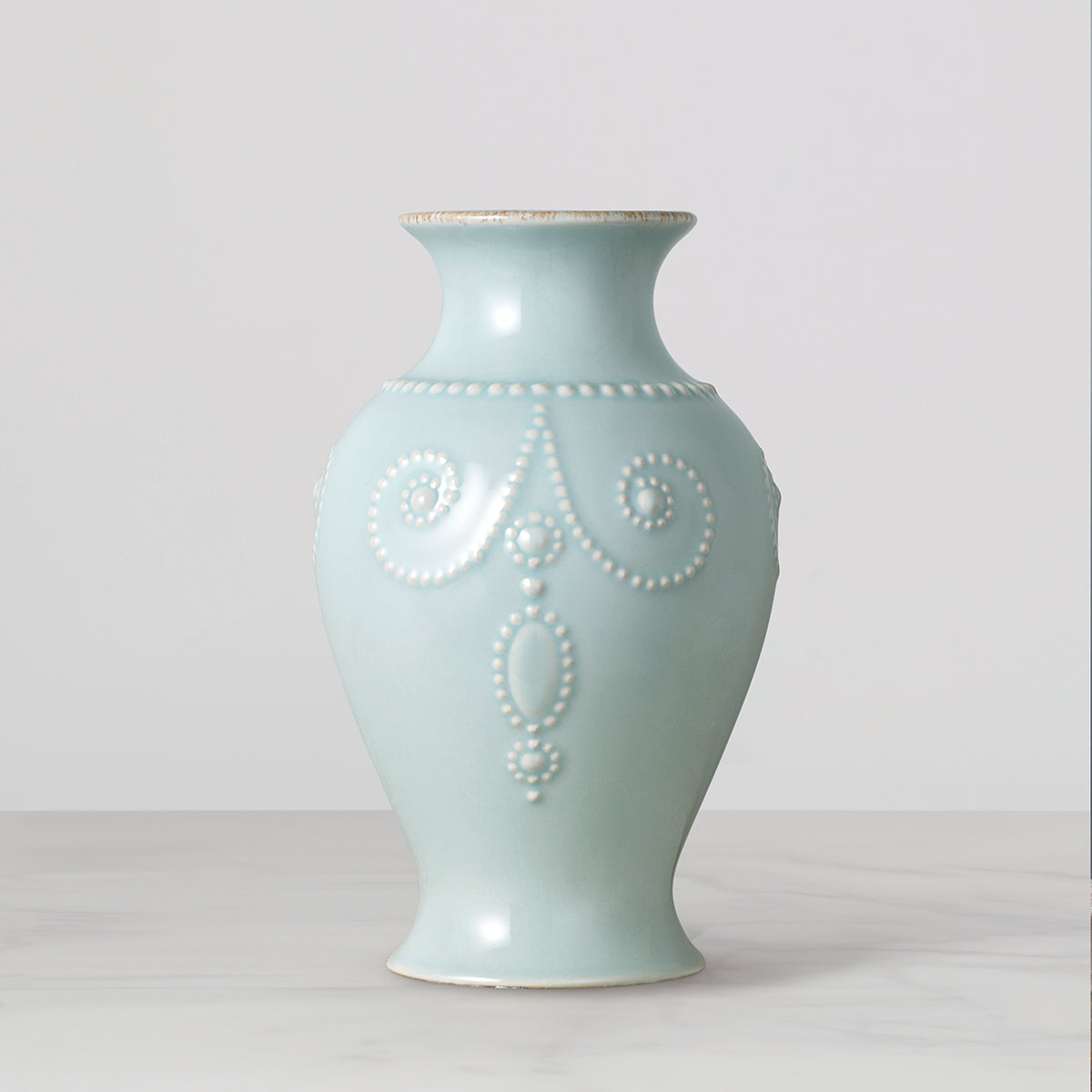 reed & barton French Perle Ice Blue Bouquet Vase