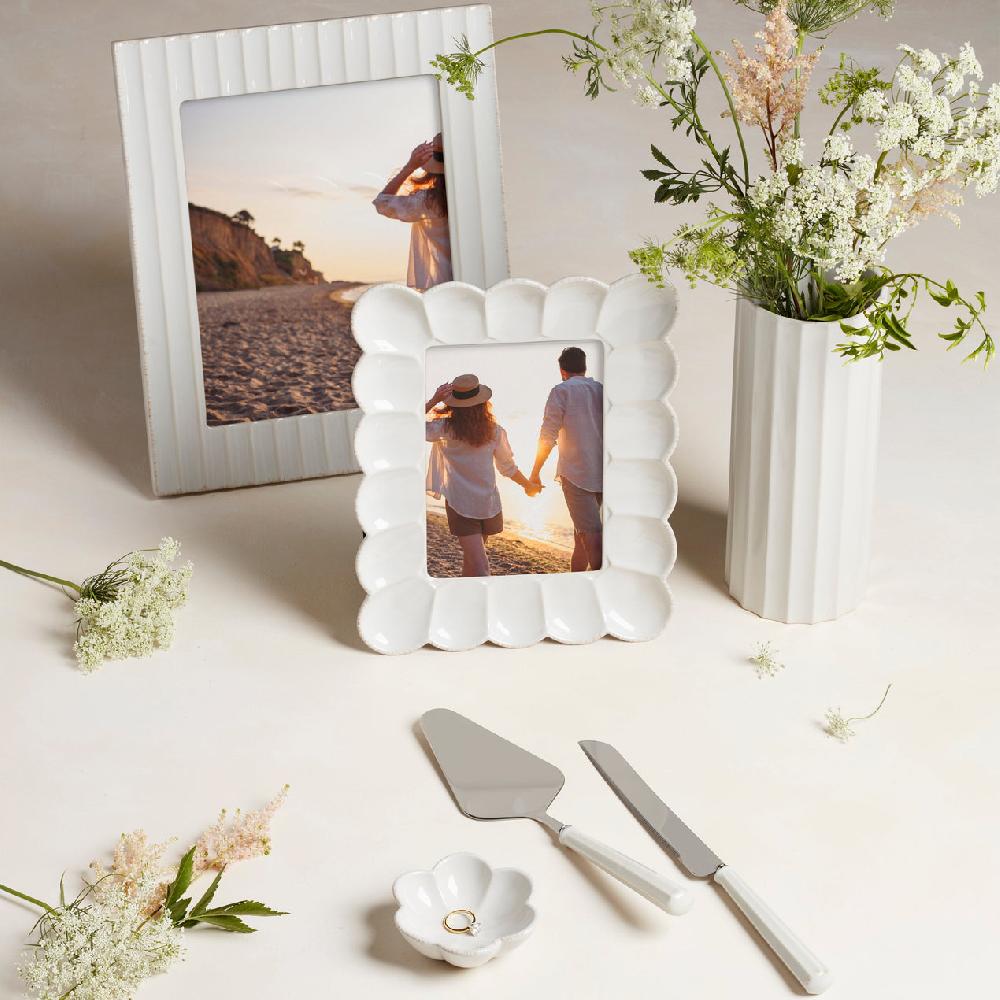 Reed & Barton French Perle Scallop 5" X 7" Frame