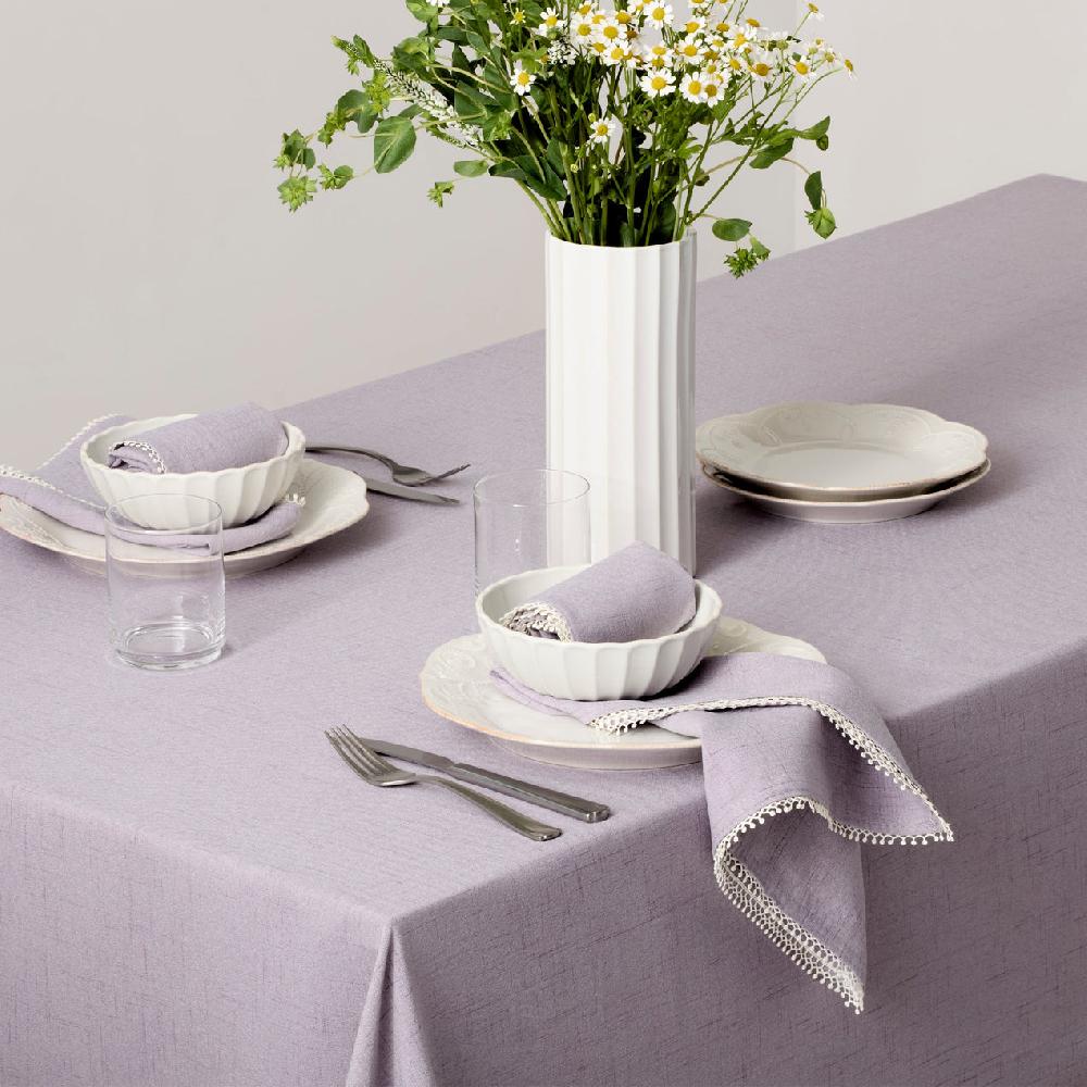 Reed & Barton French Perle Violet 60X84 Tablecloth