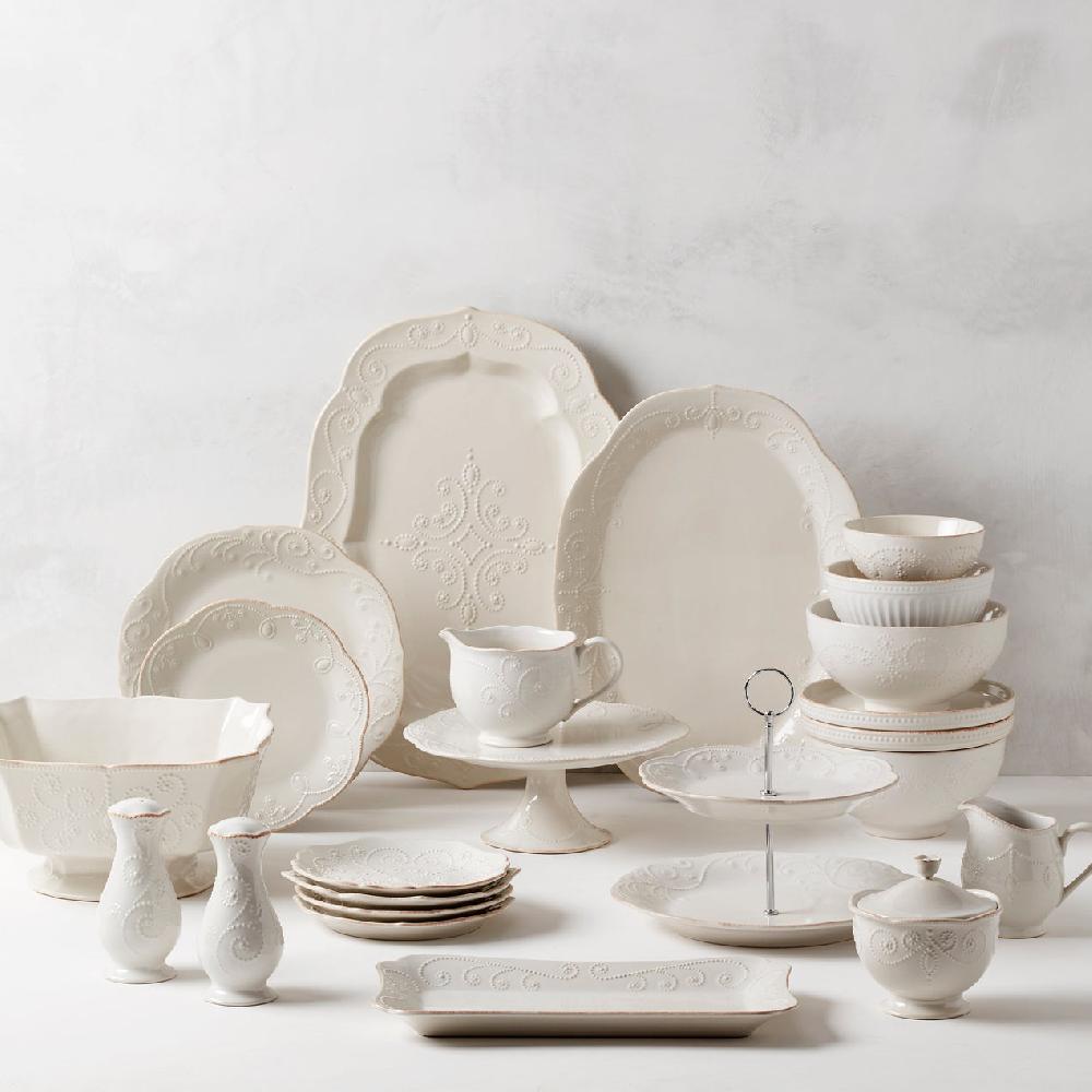 Reed & Barton French Perle White 2-Tiered Server