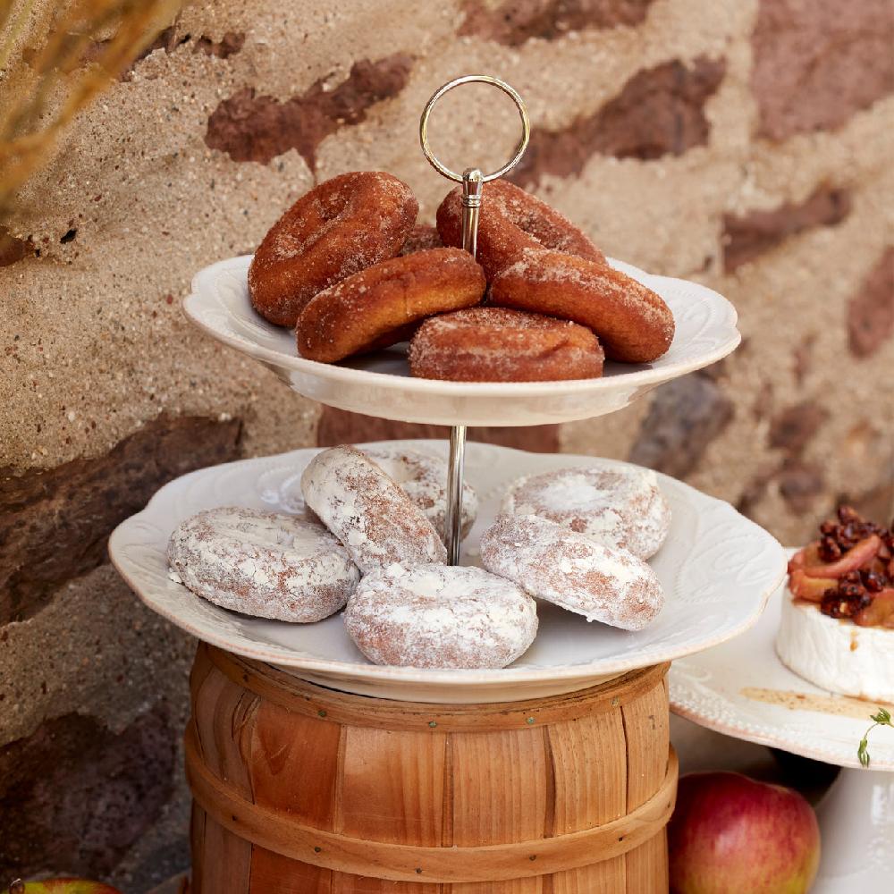 Reed & Barton French Perle White 2-Tiered Server