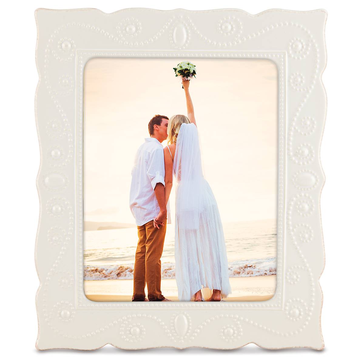reed & barton French Perle White 8" x 10" Frame