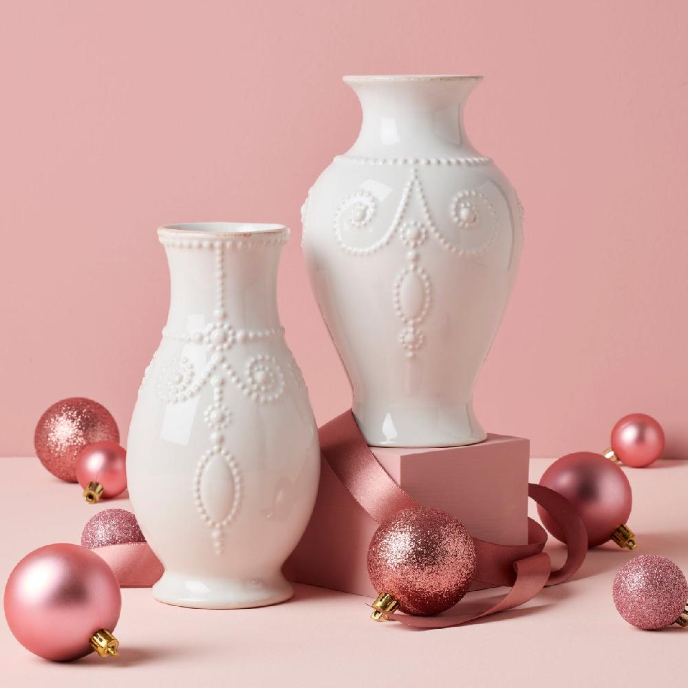 Reed & Barton French Perle White Fluted Vase