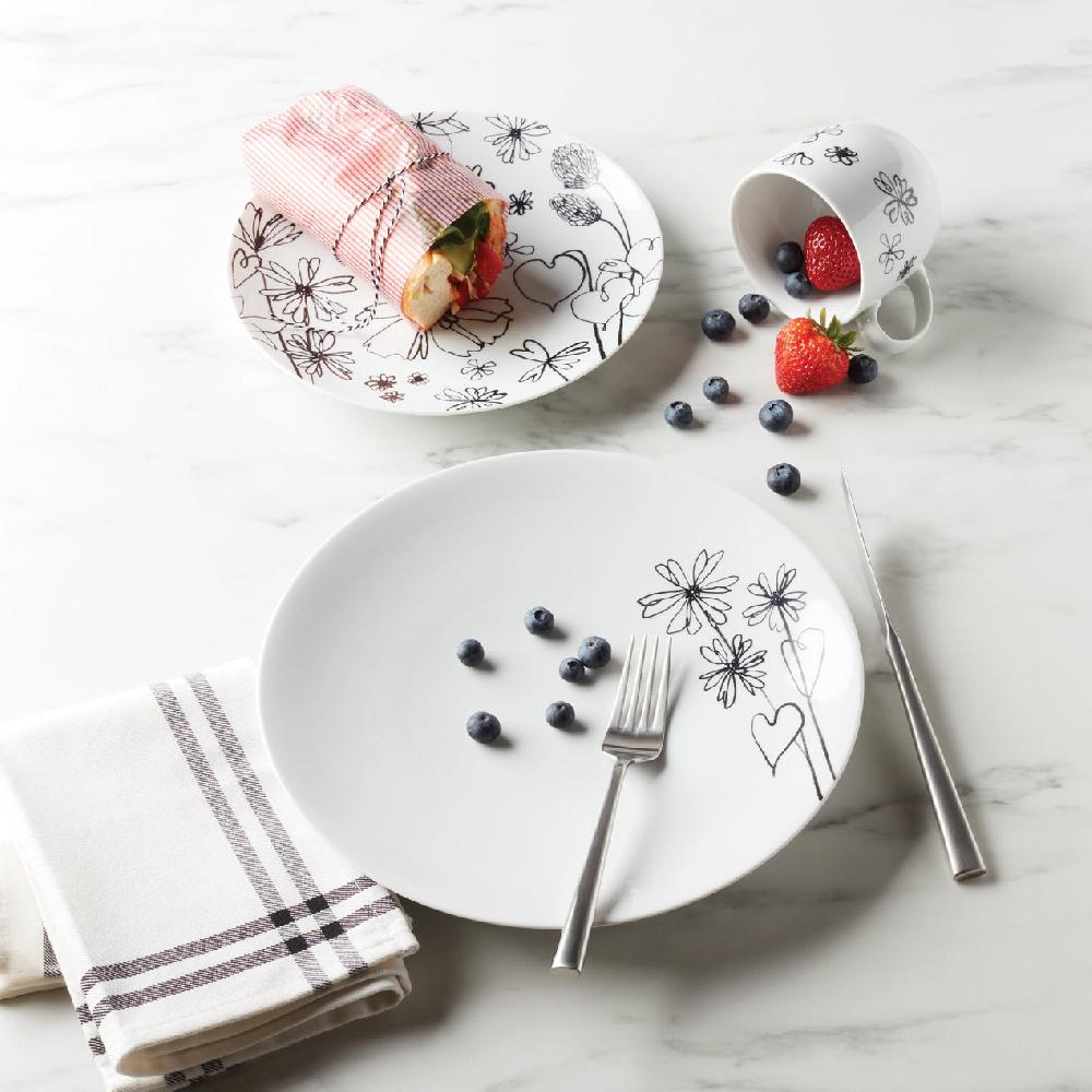 Reed & Barton Garden Doodle Accent Plates - Set Of 4