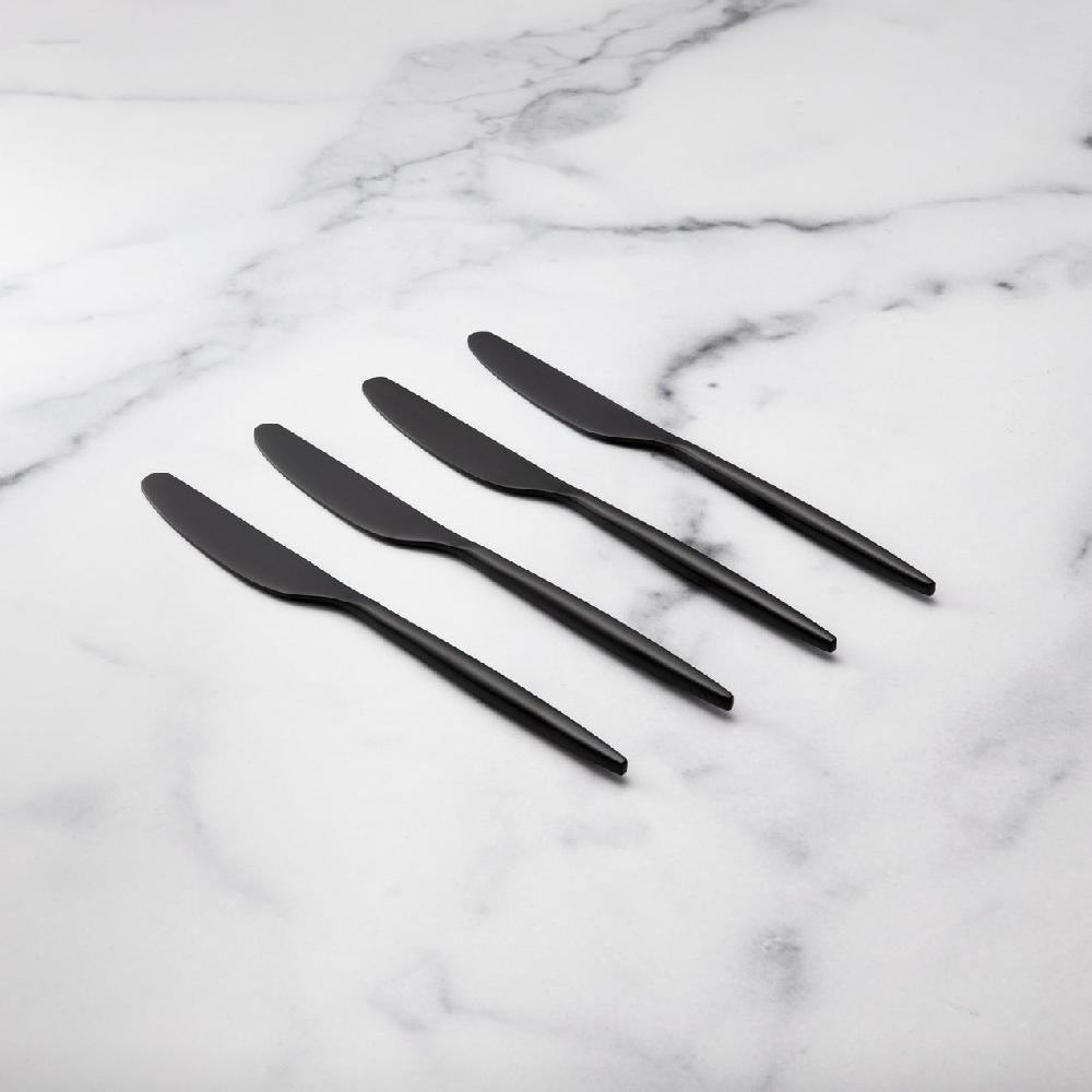 Reed & Barton Gaze Black Satin Spreader - Set Of 4