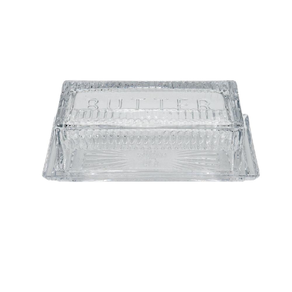 reed & barton Glass Butter Dish