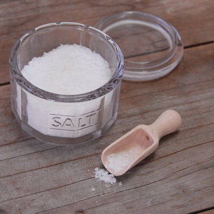 Reed & Barton Glass Salt Pot With Scoop