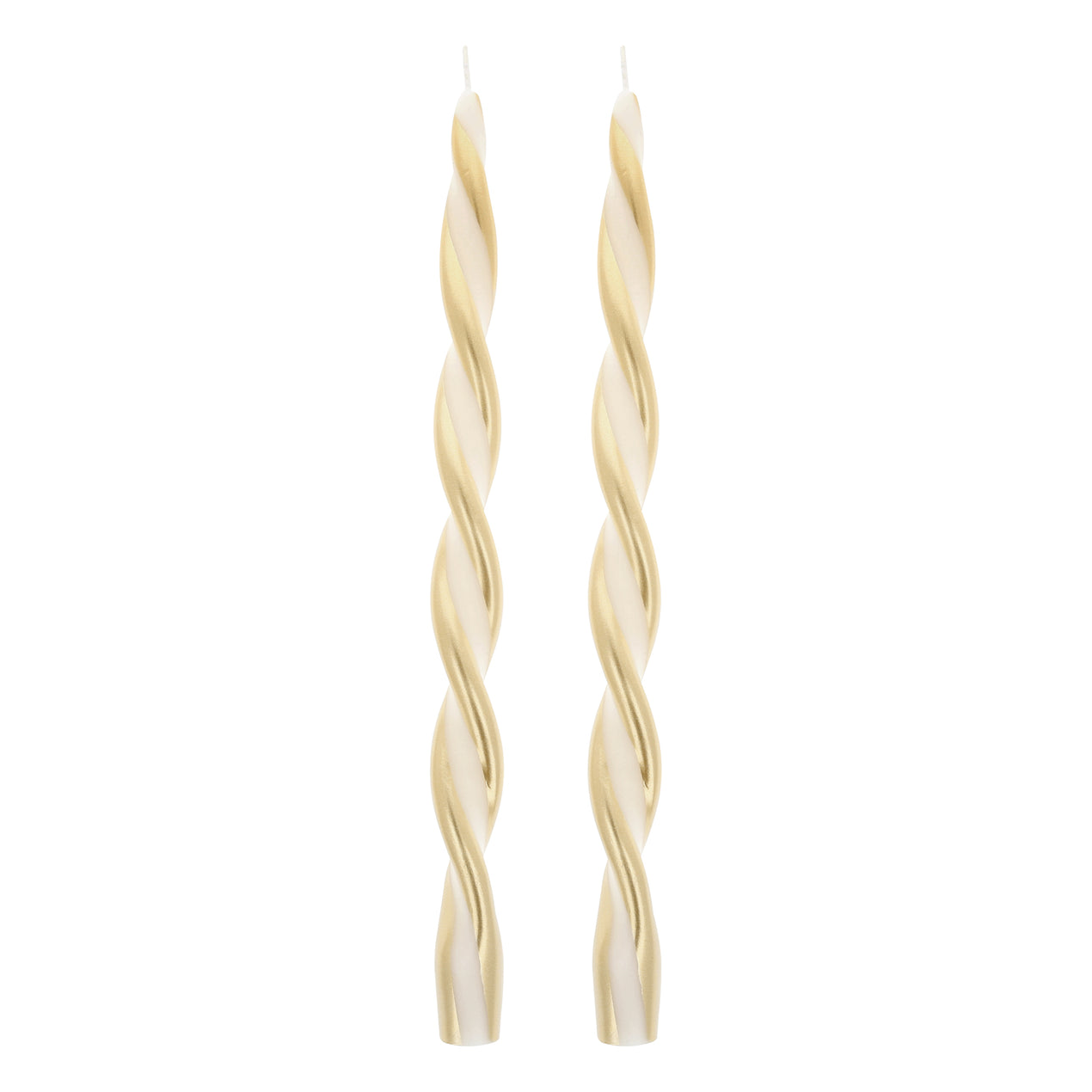 reed & barton Gold Stripe Twist Candles Set of 2