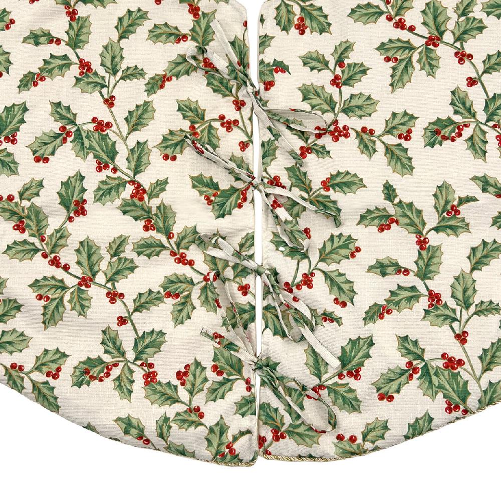 Reed & Barton Golden Holly Holiday Tree Skirt