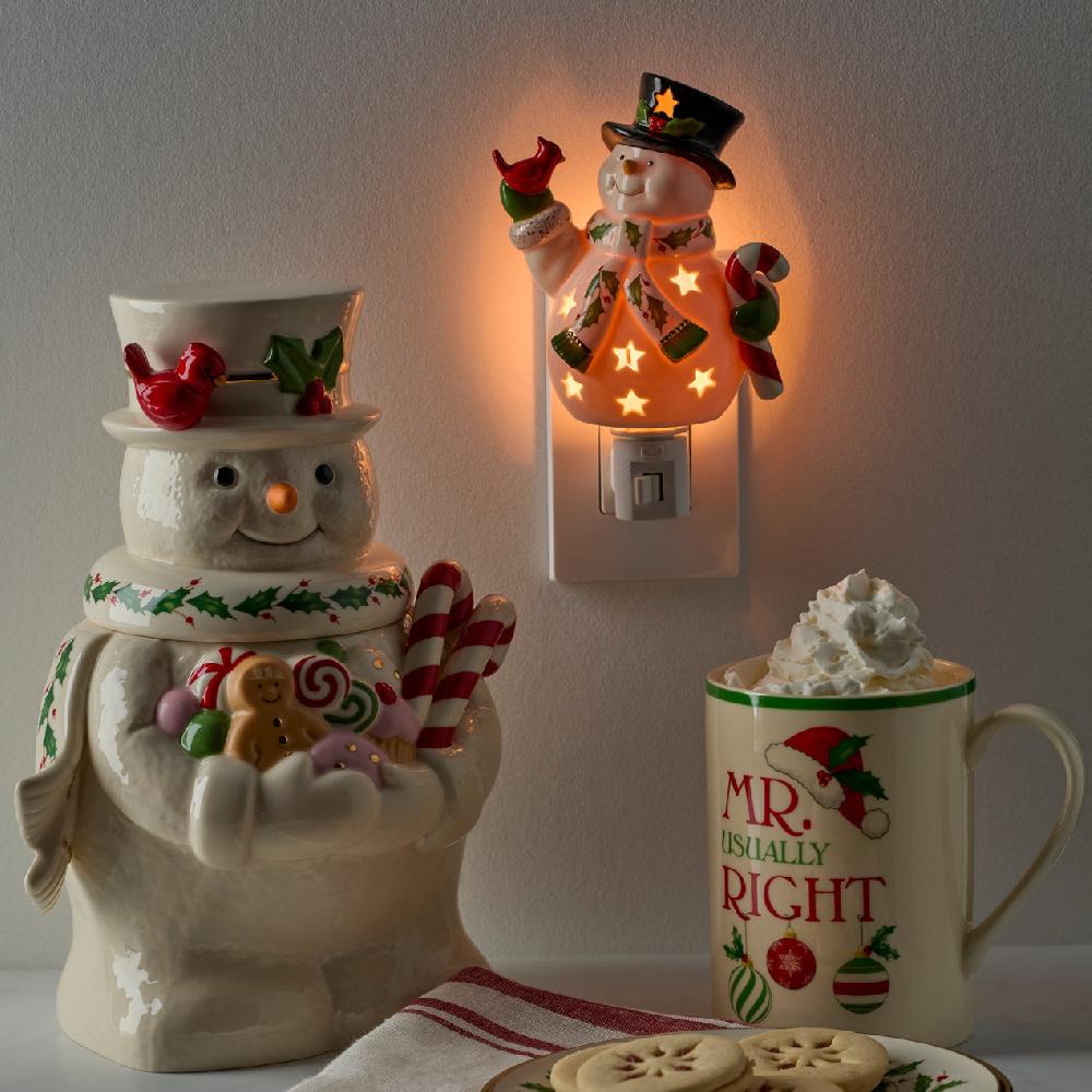 Reed & Barton Happy Holly Days Snowman Night Light