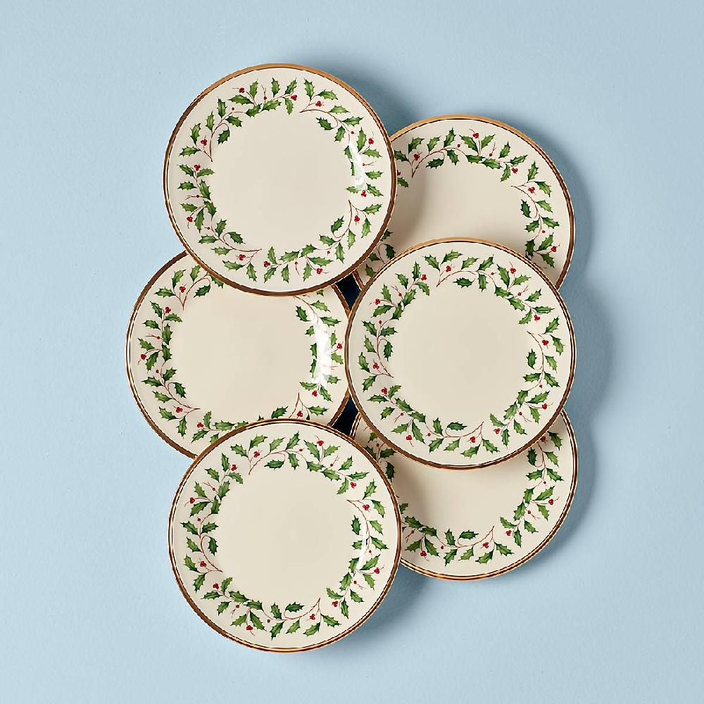reed & barton Holiday 6-Piece Salad Plate Set