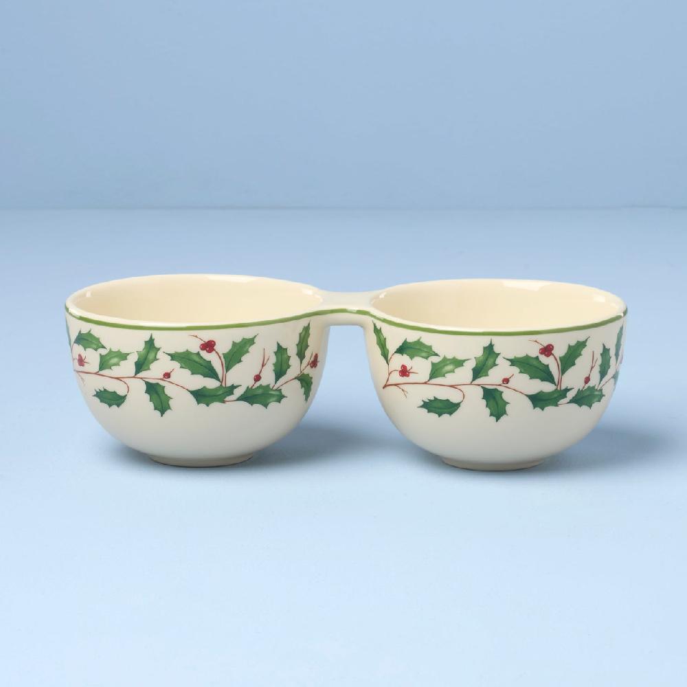 reed & barton Holiday Double Dip Bowl