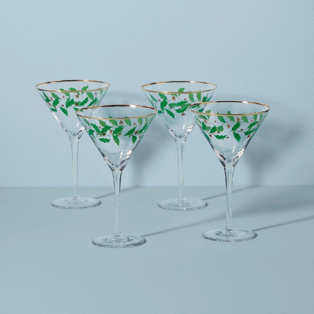 Reed & Barton Holiday Martini Glasses - Set Of 4