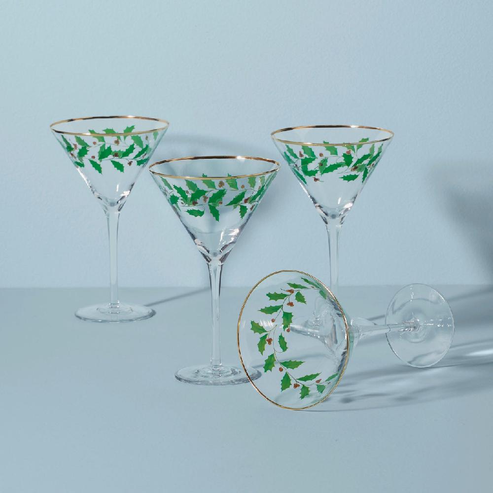reed & barton Holiday Martini Glasses - Set Of 4