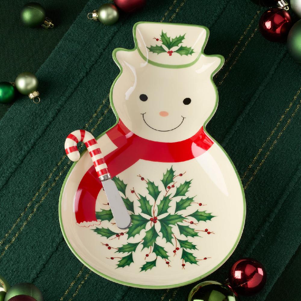 Reed & Barton Holiday Tray With Spreader