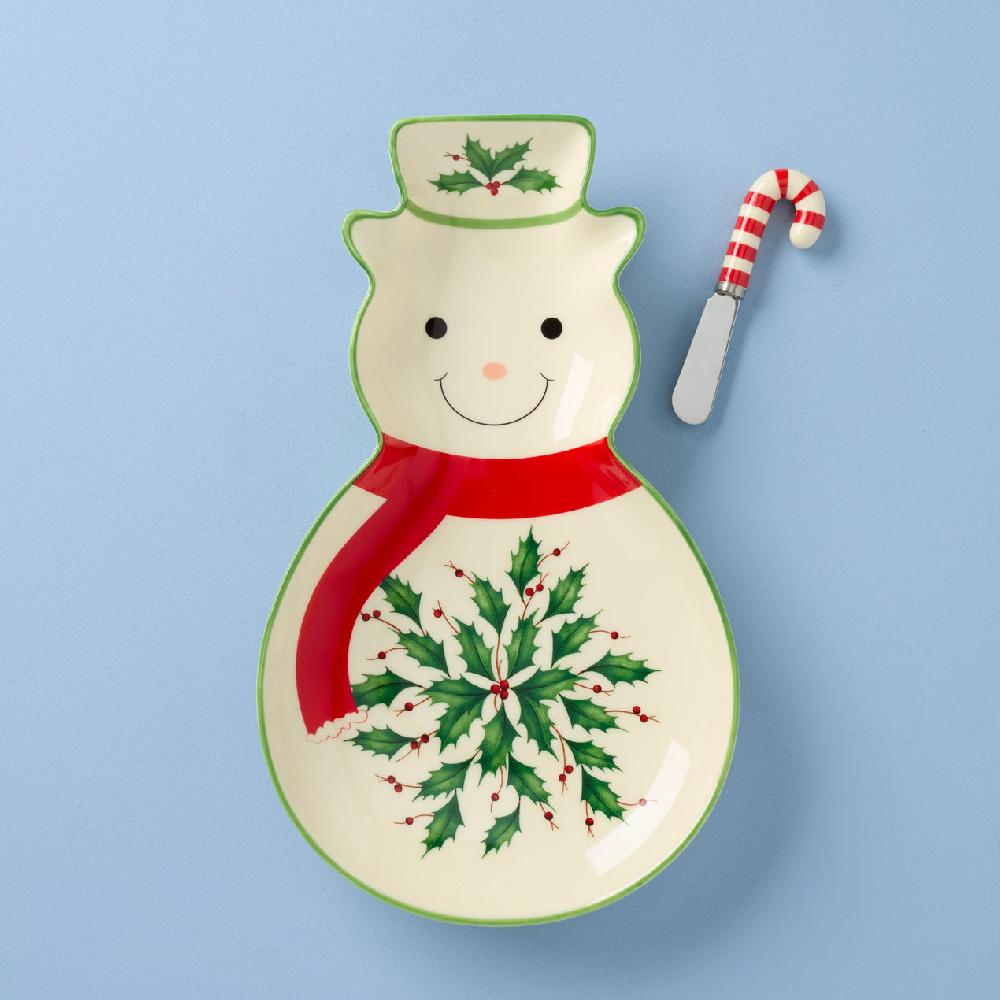 reed & barton Holiday Tray With Spreader