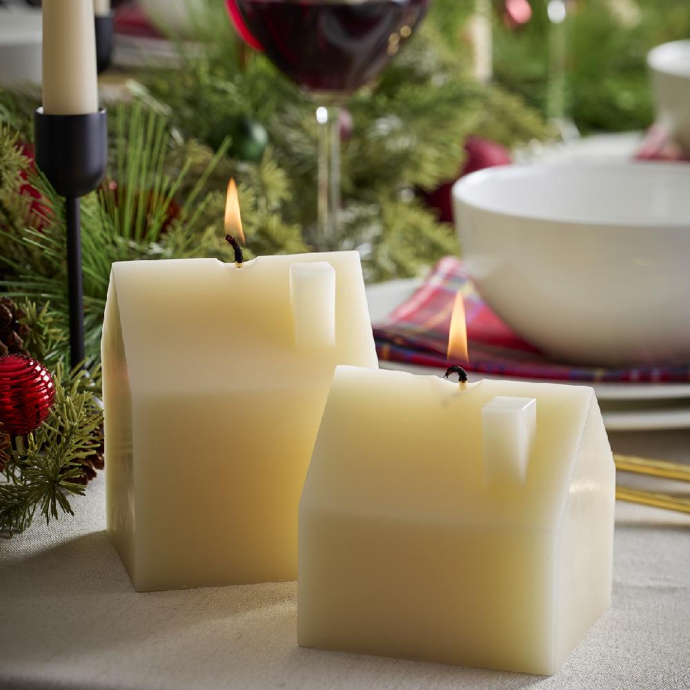 Reed & Barton Iconic Small House Candle - Cream