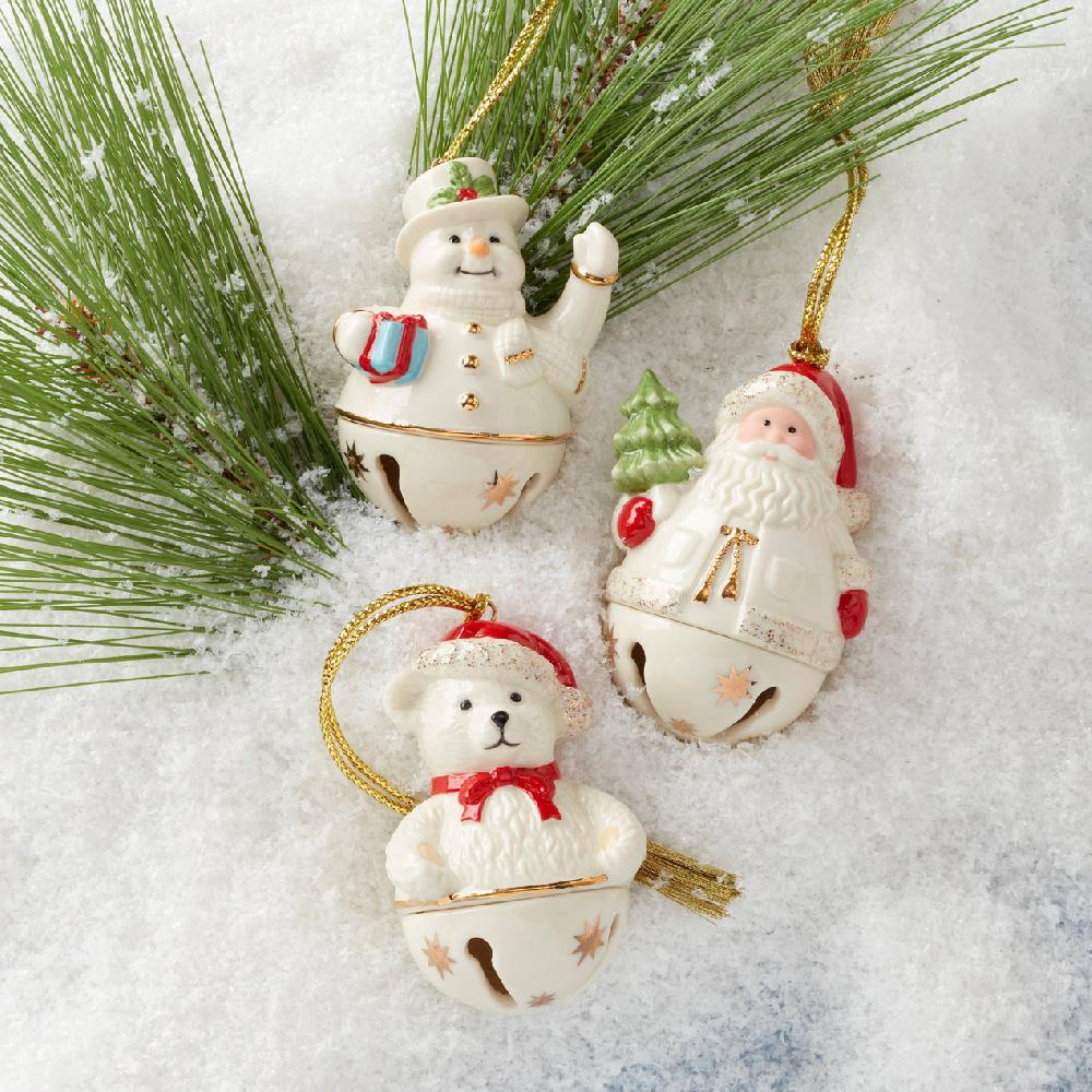 Reed & Barton Jingle Bell Ornaments - Set Of 3