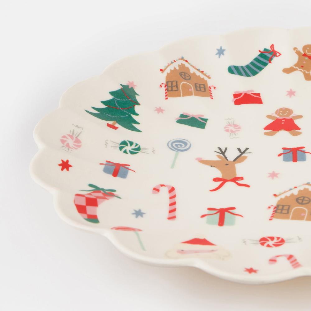 Reed & Barton Jolly Christmas Melamine Large Plate