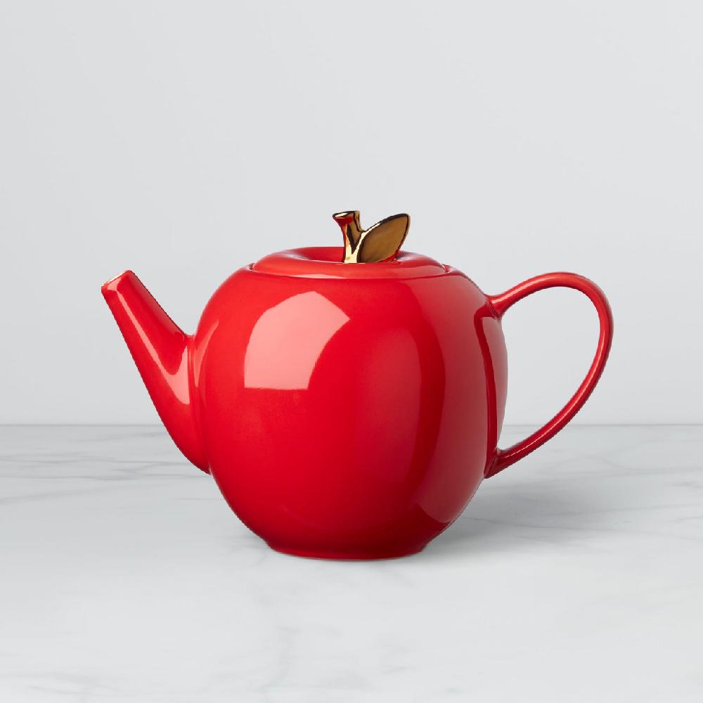 reed & barton Knock On Wood Apple Teapot