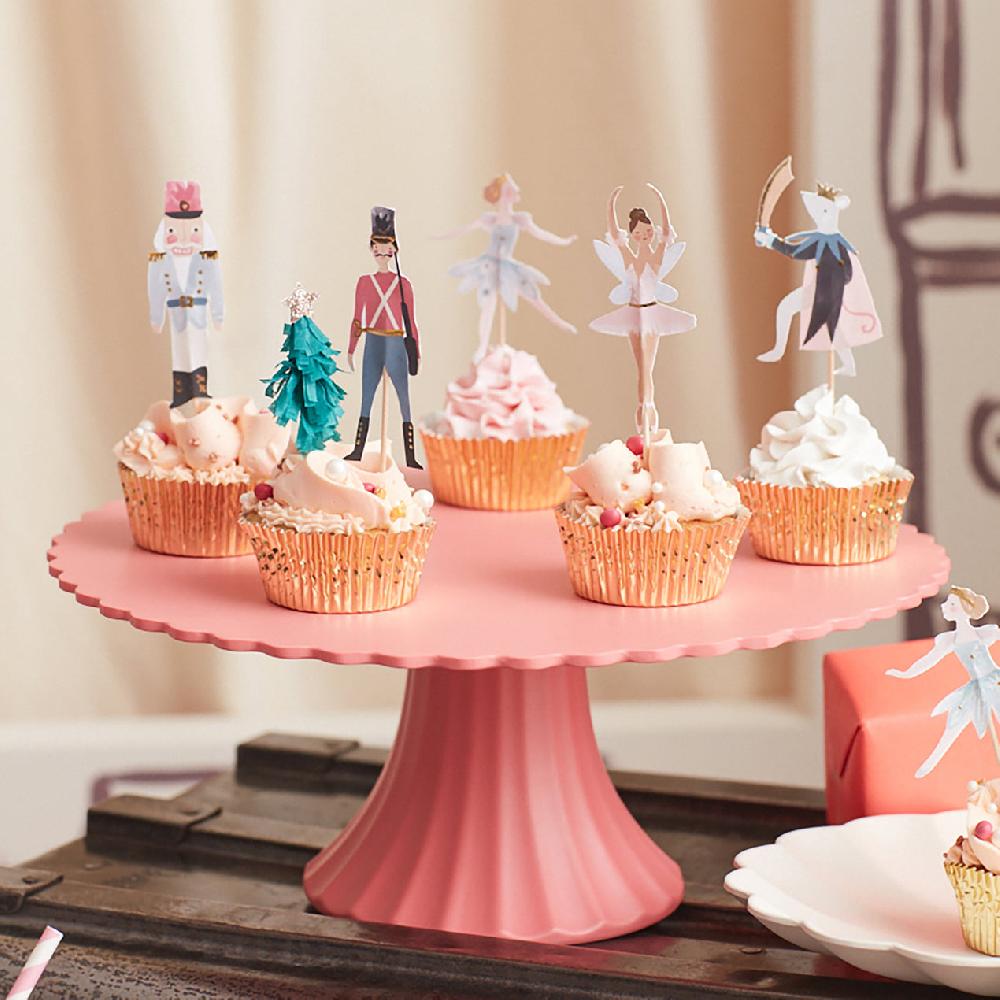 Reed & Barton Large Reusable Bamboo Cake Stand Pink