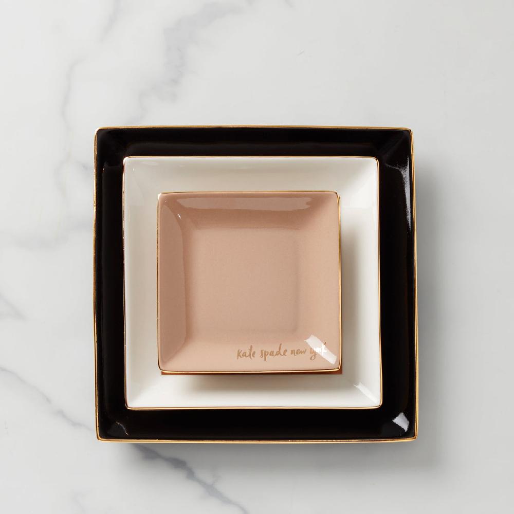 Reed & Barton Make It Pop Black 3-Piece Tray Set