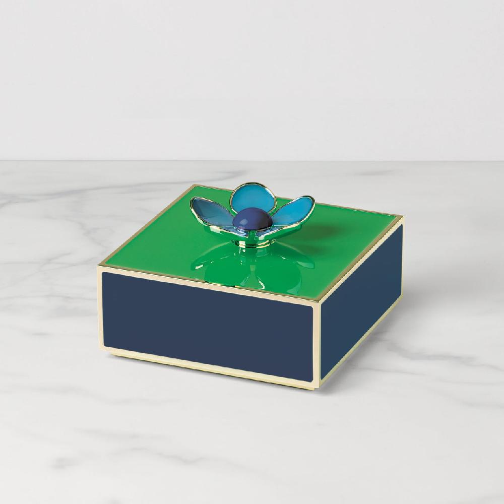 reed & barton Make It Pop Floral Box - Green/Navy