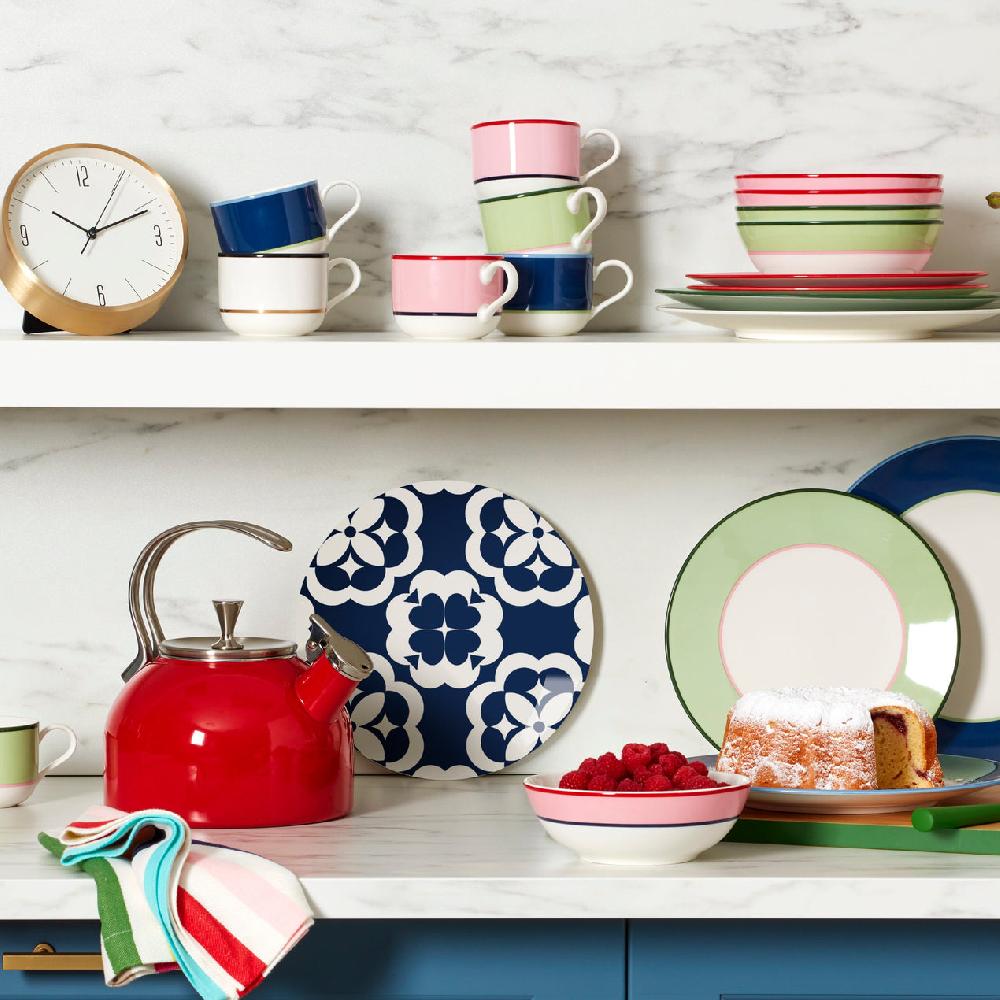 Reed & Barton Make It Pop Mugs - Set Of 4 - Navy/Green