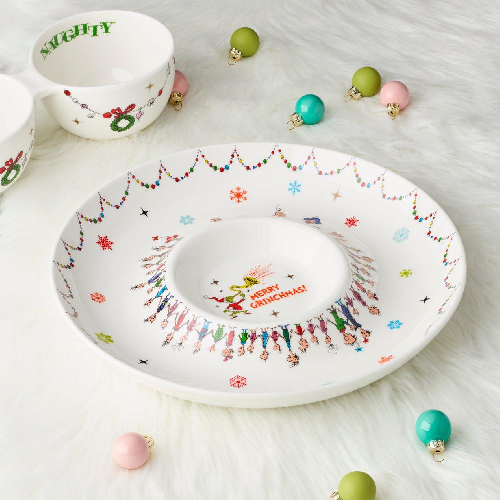 Reed & Barton Merry Grinchmas Chip & Dip Bowl