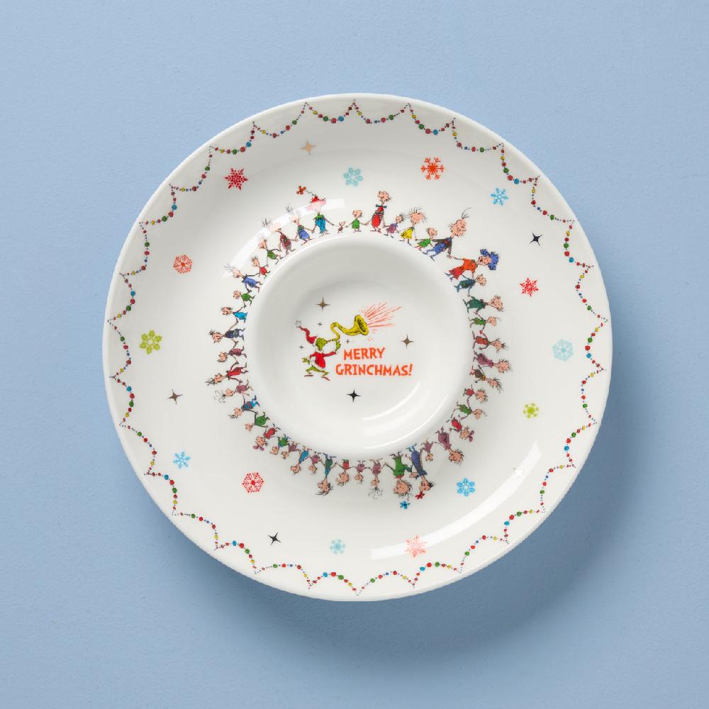 reed & barton Merry Grinchmas Chip & Dip Bowl