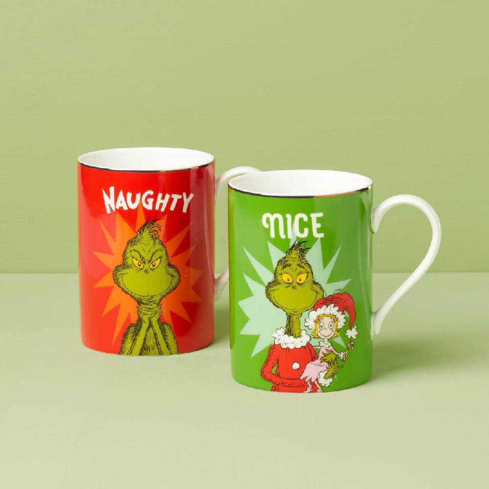 reed & barton Merry Grinchmas Naughty & Nice Mug Set