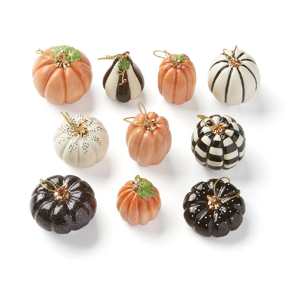 Reed & Barton Mini Pumpkin 10-Piece Ornament Set