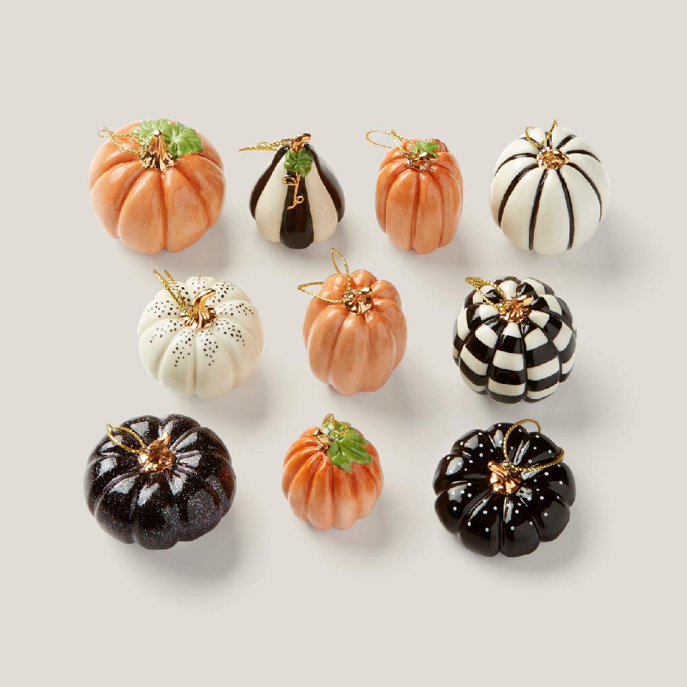 reed & barton Mini Pumpkin 10-Piece Ornament Set
