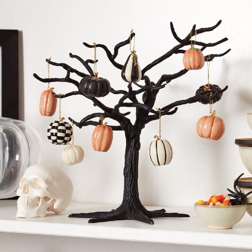 Reed & Barton Mini Pumpkin 11-Pc Ornament & Tree Set