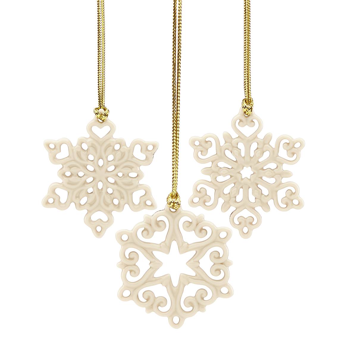 Reed & Barton Mini Snowflake 3-Piece Ornament Set