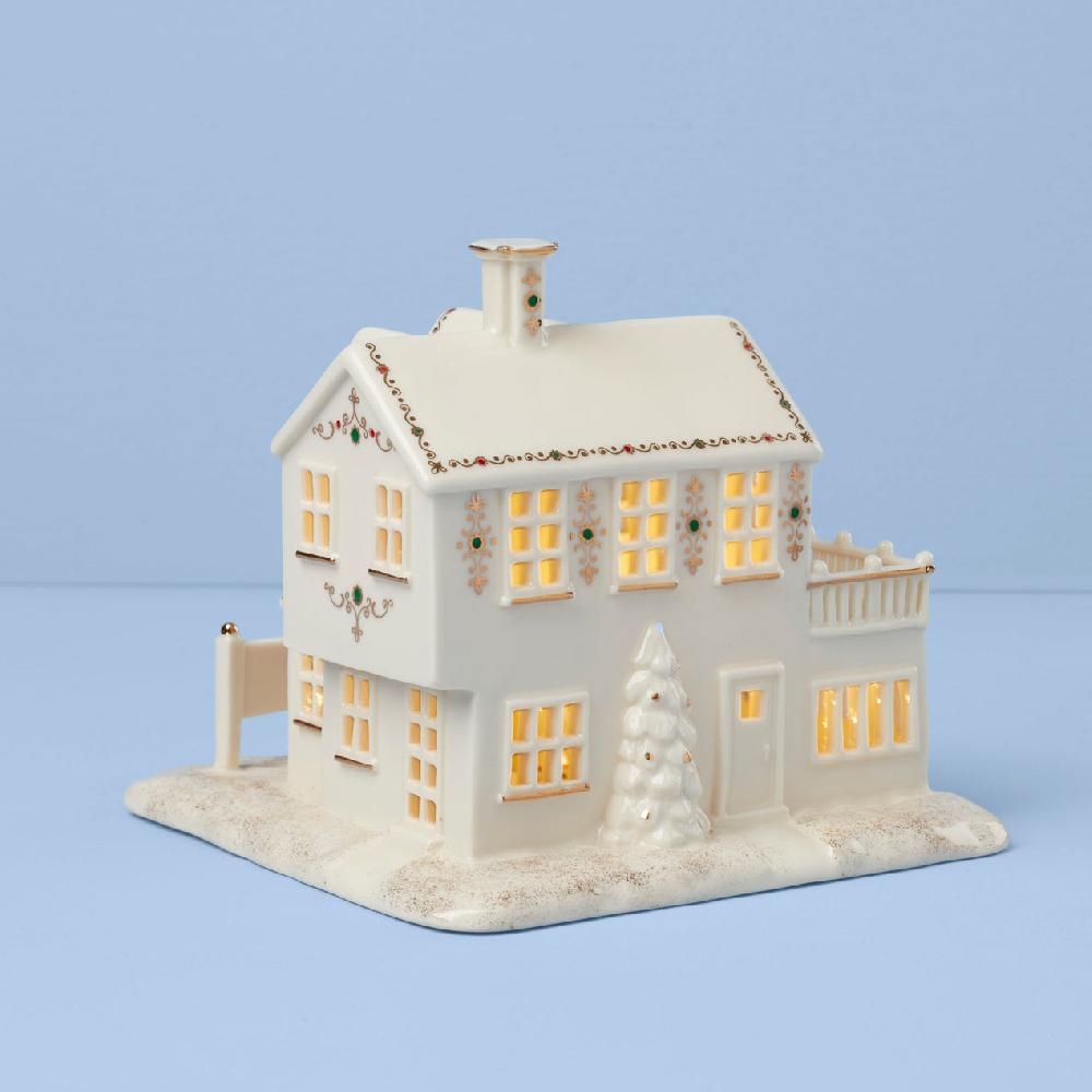 Reed & Barton Mistletoe Park Lit Lodge