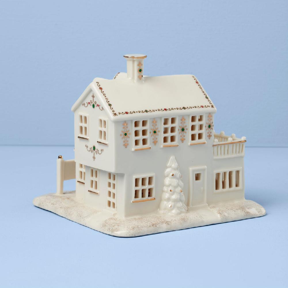 Reed & Barton Mistletoe Park Lit Lodge